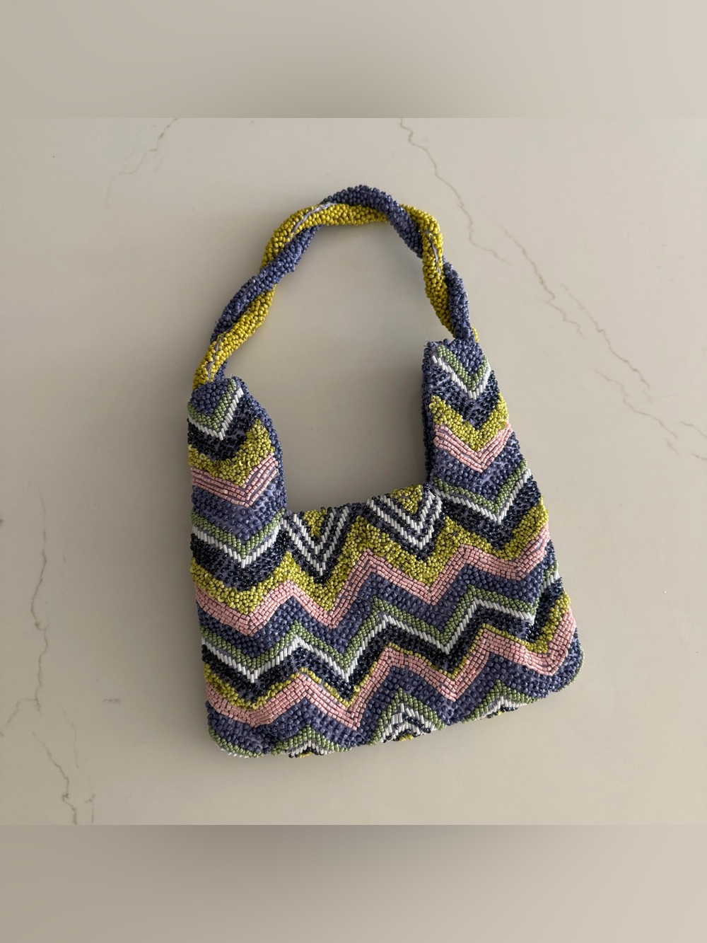 Zigzag Beaded Mini Going Out Bag